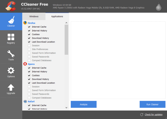 CCleaner Registry Cleaner Software