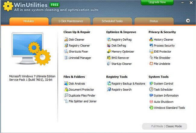 Winutilities Registry Cleaner Software