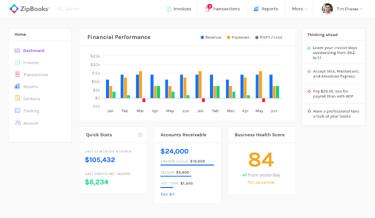 ZipBooks-Bookkeeping-Software