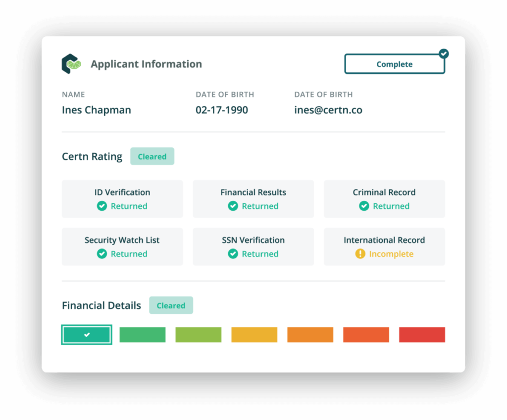 Certn Background Check Software