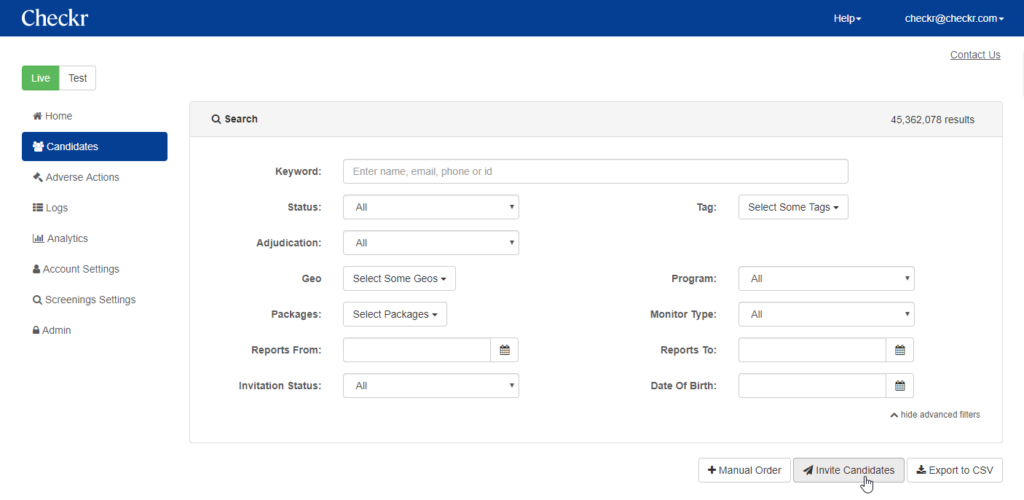 Checkr Background Check Software