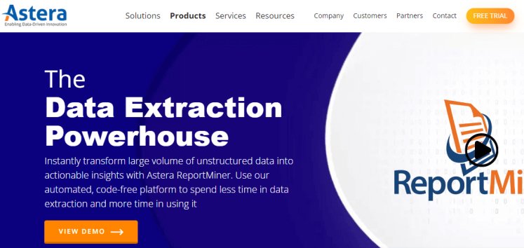 Astera Data Extraction Software