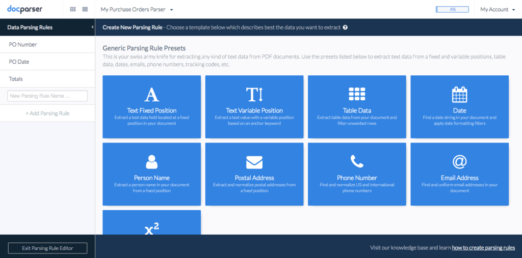 Docparser Data Extraction Software