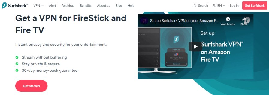 Surfshark VPN Firestick Software