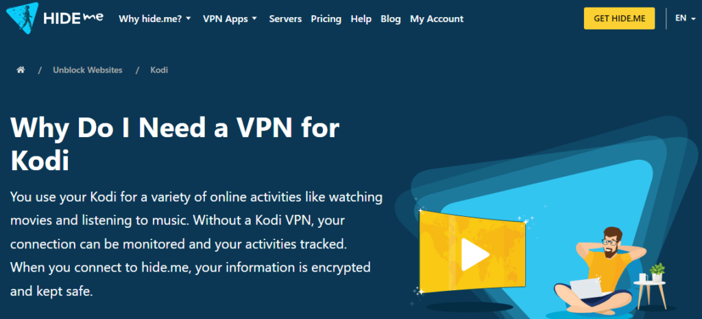 Hide.me VPN Software for Kodi