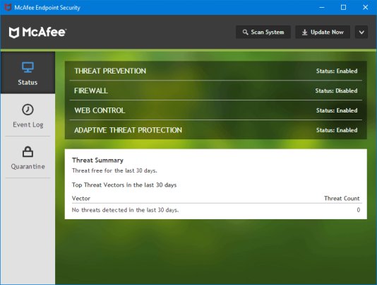McAfee Endpoint Security Software