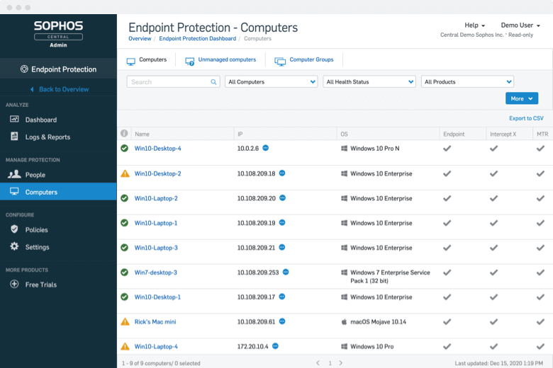 Sophos Endpoint Security Software