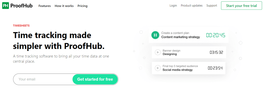 Proofhub Time Entry Software