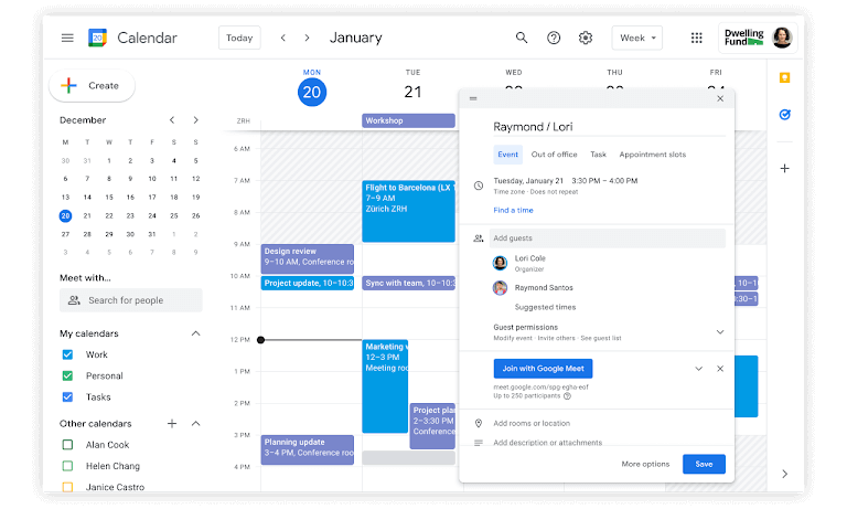 Google Calendar Software