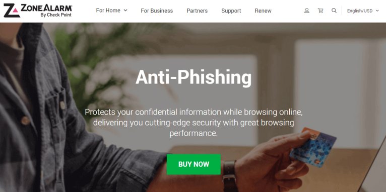 ZoneAlarm Anti-Phishing Software