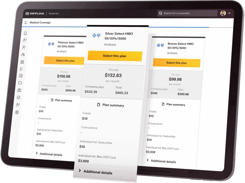 Rippling Benefits Management Software