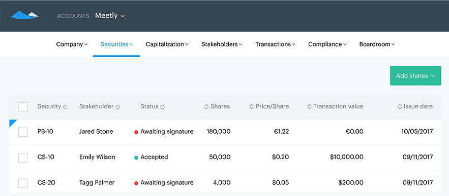 Carta Equity Management Software