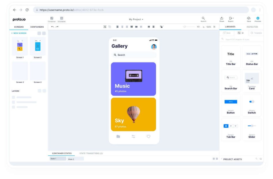 Proto.io App Design Software