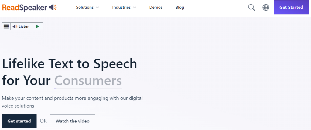 ReadSpeaker Text-To-Speech Software
