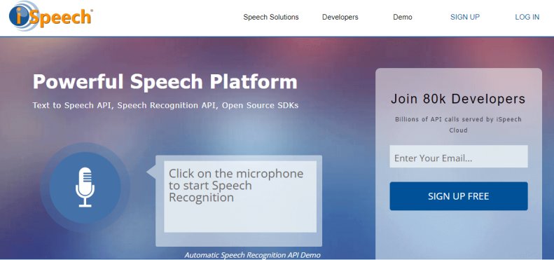iSpeech Text To Speech Software